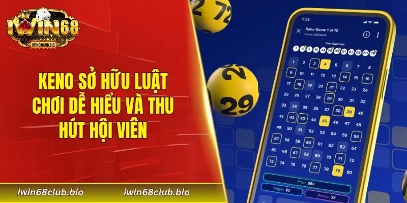 Keno sở hữu luật chơi dễ hiểu và thu hút hội viên