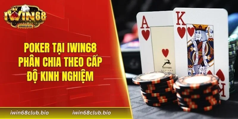 Poker tại IWIN68 phân chia theo cấp độ kinh nghiệm